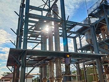 內蒙三效蒸發器現場安裝圖