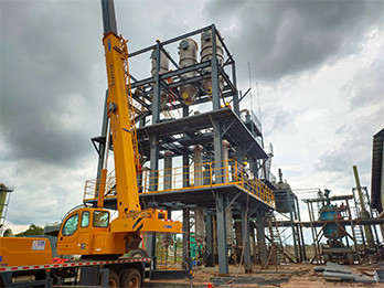 河北三效蒸發器安裝現場